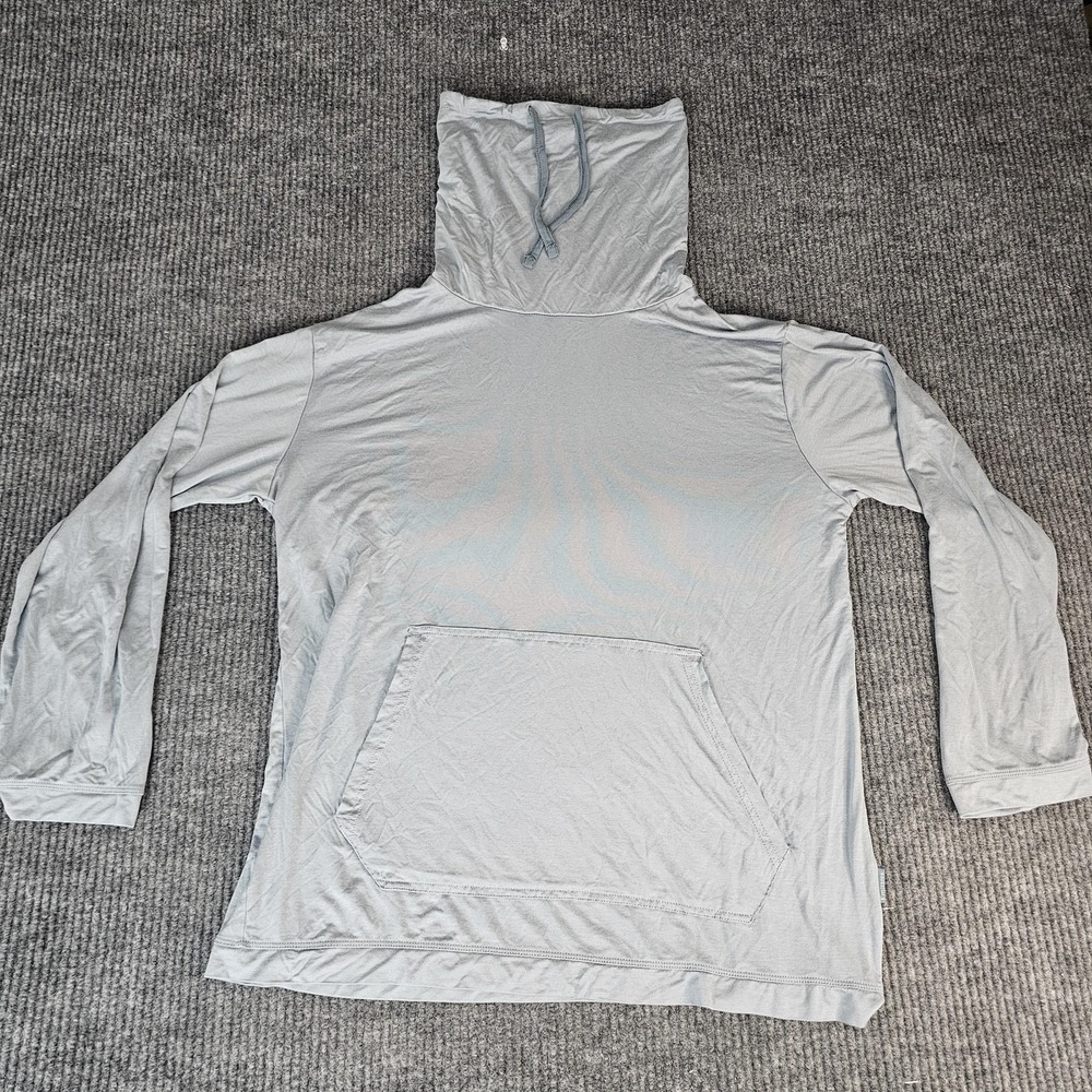 Emirates Hoodie Mens Medium Gray Modal Pullover Lightweight Kangaroo Pocket